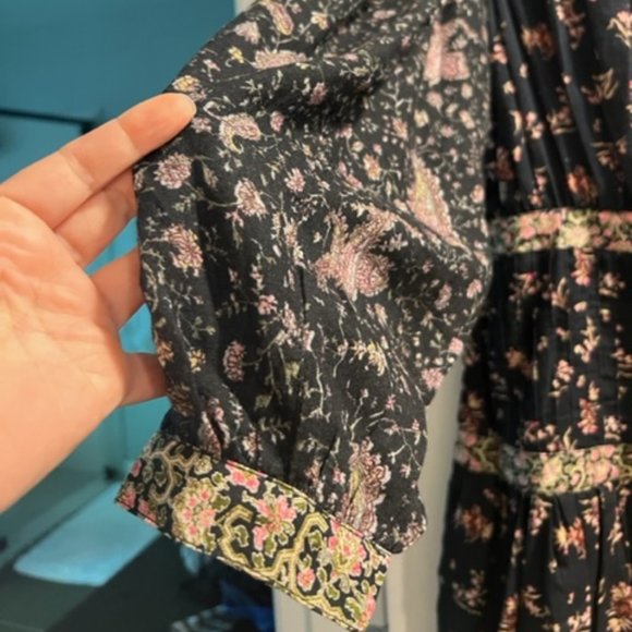 Rebecca Taylor La Vie- Black Combo Print Mix Short Dress - Picture 6 of 9